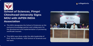 School of Sciences, Pimpri Chinchwad University Signs MOU with IAPEN INDIA Association for Parenteral and Enteral Nutrition